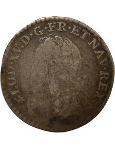 Louis XV au Buste Habilllé 1/20 écu Argent 1729 T Nantes 2