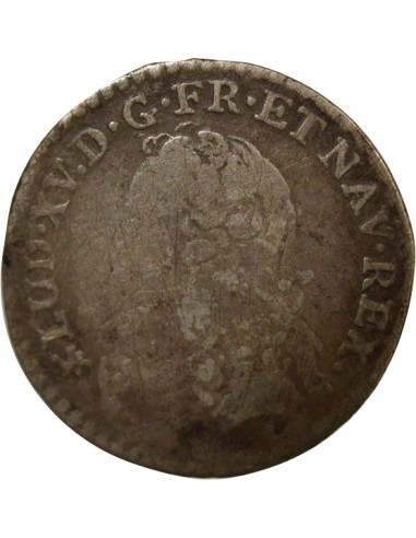 Louis XV au Buste Habilllé 1/20 écu Argent 1729 T Nantes