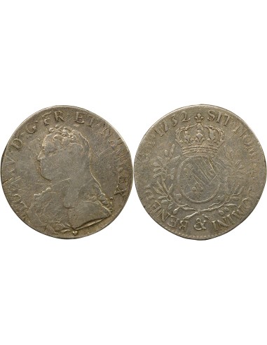Louis XV au Buste Habillé 1 écu Argent 1732 & Aix-en-Provence