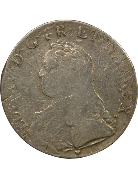 Louis XV au Buste Habillé 1 écu Argent 1732 & Aix-en-Provence