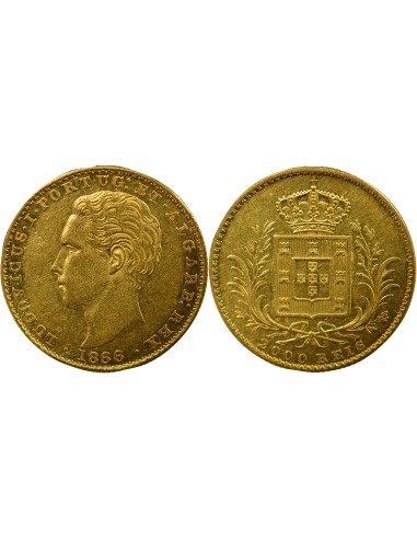 Portugal Louis I du Portugal Louis I - 2 000 Réis Or - 1866 Lisbonne 2000 reis Or 1866 Lisbonne