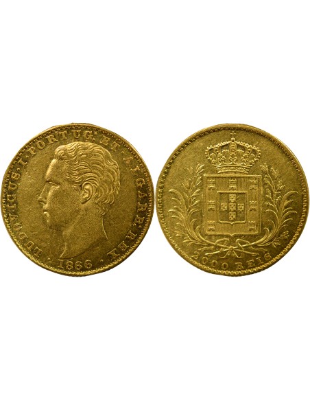 Portugal Louis I du Portugal Louis I - 2 000 Réis Or - 1866 Lisbonne 2000 reis Or 1866 Lisbonne