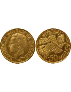 Monaco Rainier III de Monaco Rainier III - 50 Francs Or