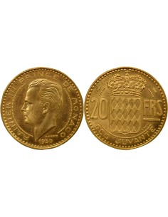 Monaco Rainier III de Monaco Rainier III - 20 Francs Or