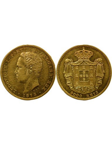 Portugal Louis I du Portugal Louis I - 5 000 Réis Or - 1872 Lisbonne 5000 reis Or 1872 Lisbonne