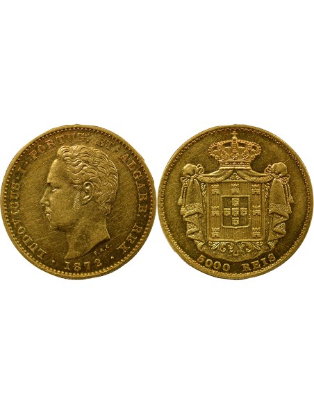 Portugal Louis I du Portugal Louis I - 5 000 Réis Or - 1872 Lisbonne 5000 reis Or 1872 Lisbonne