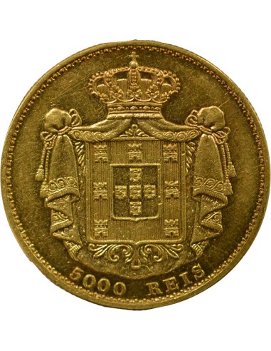 Portugal Louis I du Portugal Louis I - 5 000 Réis Or - 1872 Lisbonne 5000 reis Or 1872 Lisbonne