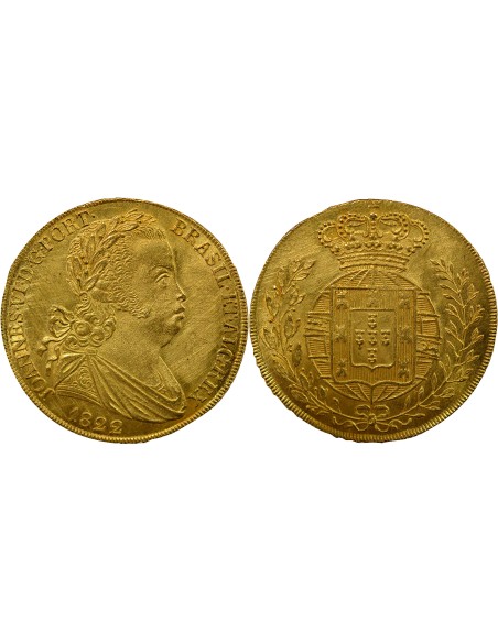 Portugal Jean VI du Portugal Jean VI - 6 400 Réis / Peça Or - 1822 Lisbonne 6400 reis Or 1822 Lisbonne