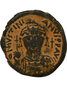 Empire Byzantin Justinien Ier 2e Type 1 follis Cuivre An 31 (557-558) Nicomédie 2