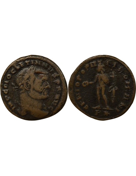 Rome Empire Dioclétien Génie du Peuple Romain 1 ae Bronze 299 Rome