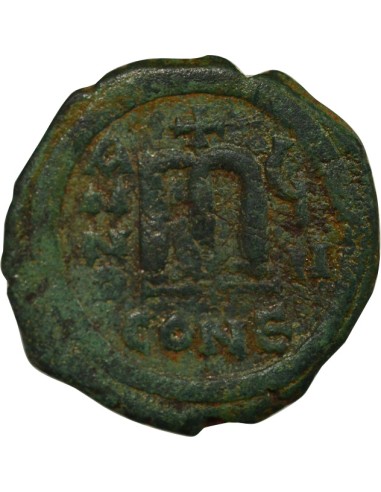 Empire Byzantin Tibère II Constantin 2e Type 1 follis Cuivre 581-582 Constantinople