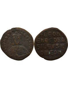 Empire Byzantin Léon VI le Sage Classe I 1 follis Cuivre 886-908 Constantinople