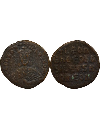 Empire Byzantin Léon VI le Sage Classe I 1 follis Cuivre 886-908 Constantinople