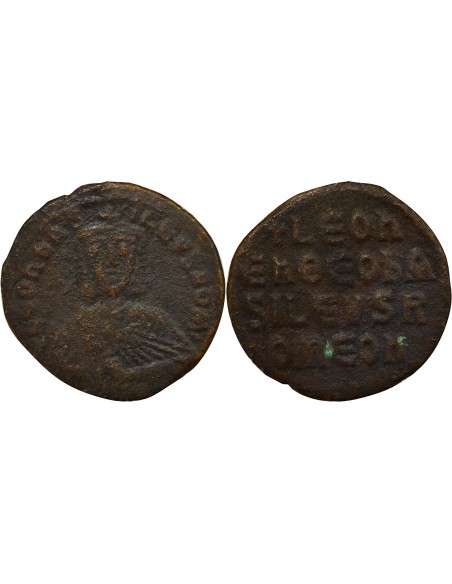 Empire Byzantin Léon VI le Sage Classe I 1 follis Cuivre 886-908 Constantinople