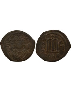 Empire Byzantin Tibère II Constantin 2e Type 1 follis Cuivre 580-581 Constantinople