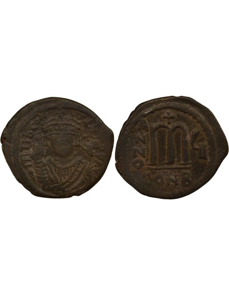 Empire Byzantin Tibère II Constantin 2e Type 1 follis Cuivre 580-581 Constantinople