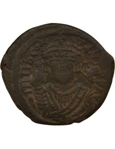 Empire Byzantin Tibère II Constantin 2e Type 1 follis Cuivre 580-581 Constantinople 2