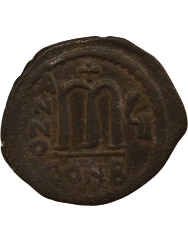 Empire Byzantin Tibère II Constantin 2e Type 1 follis Cuivre 580-581 Constantinople