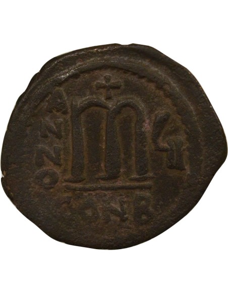 Empire Byzantin Tibère II Constantin 2e Type 1 follis Cuivre 580-581 Constantinople