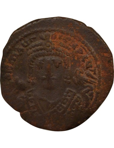Empire Byzantin Maurice Tibère 2e Type 1 follis Cuivre An 13 (594-595) Antioche