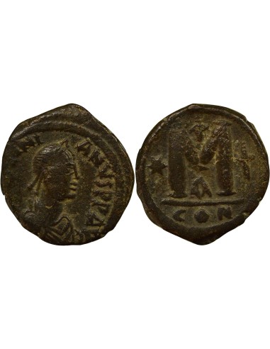 Empire Byzantin Justinien Ier 1e Type 1 follis Cuivre 527-538 Constantinople