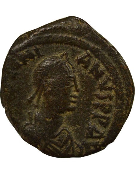 Empire Byzantin Justinien Ier 1e Type 1 follis Cuivre 527-538 Constantinople