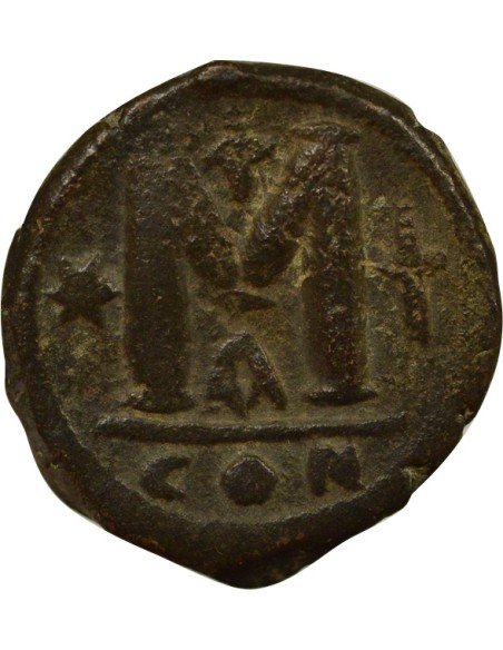 Empire Byzantin Justinien Ier 1e Type 1 follis Cuivre 527-538 Constantinople
