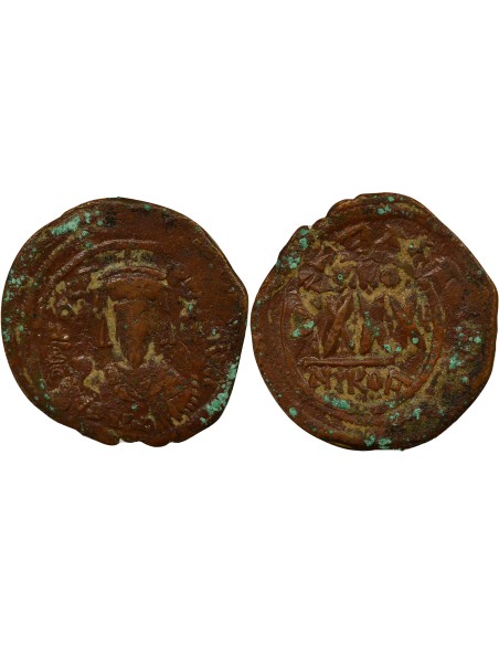 Empire Byzantin Phocas Classe II 1 follis Cuivre An 5 (606-607) Nicomédie