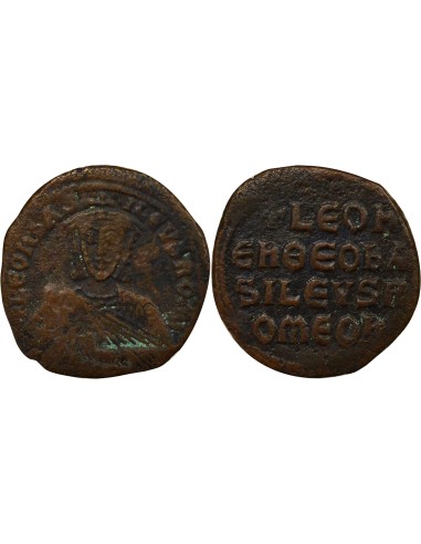Empire Byzantin Léon VI le Sage Classe I 1 follis Cuivre 886-908 Constantinople