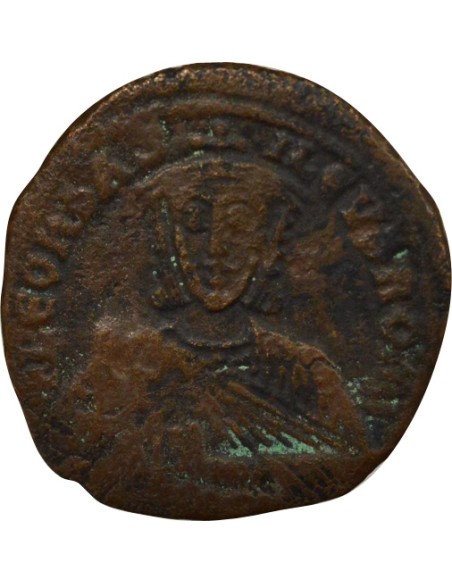 Empire Byzantin Léon VI le Sage Classe I 1 follis Cuivre 886-908 Constantinople