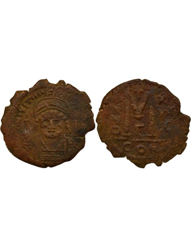 Empire Byzantin Justinien Ier 2e Type 1 follis Cuivre An 36 (563-564) Constantinople
