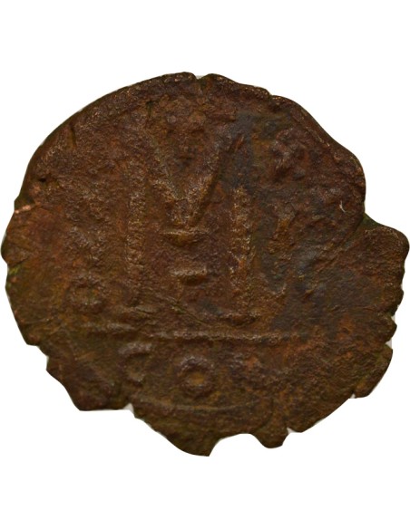 Empire Byzantin Justinien Ier 2e Type 1 follis Cuivre An 36 (563-564) Constantinople