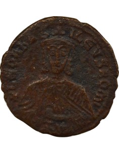 Empire Byzantin Léon VI le Sage Classe I 1 follis Cuivre 886-908 Constantinople 2