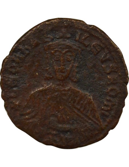 Empire Byzantin Léon VI le Sage Classe I 1 follis Cuivre 886-908 Constantinople