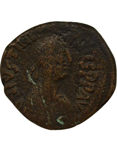 Empire Byzantin Justinien Ier 1e Type 1 follis Cuivre 527-538 Constantinople
