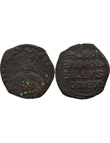 Empire Byzantin Léon VI le Sage Classe I 1 follis Cuivre 886-908 Constantinople