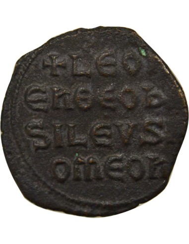 Empire Byzantin Léon VI le Sage Classe I 1 follis Cuivre 886-908 Constantinople