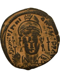 Empire Byzantin Justinien Ier 2e Type 1 follis Cuivre An 36 (563-564) Constantinople 2