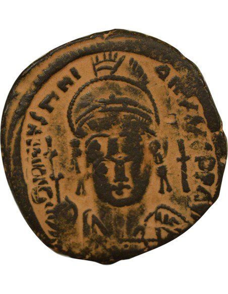 Empire Byzantin Justinien Ier 2e Type 1 follis Cuivre An 36 (563-564) Constantinople
