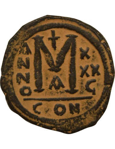 Empire Byzantin Justinien Ier 2e Type 1 follis Cuivre An 36 (563-564) Constantinople