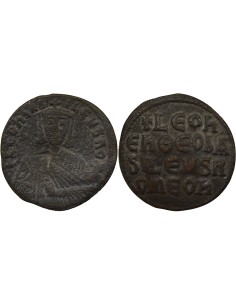 Empire Byzantin Léon VI le Sage Classe I 1 follis Cuivre 886-908 Constantinople