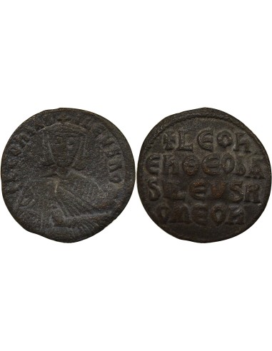 Empire Byzantin Léon VI le Sage Classe I 1 follis Cuivre 886-908 Constantinople