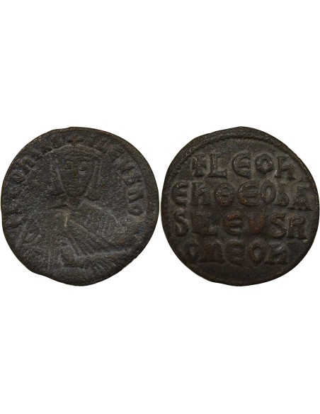 Empire Byzantin Léon VI le Sage Classe I 1 follis Cuivre 886-908 Constantinople
