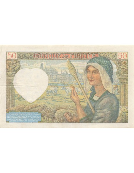 50 Francs - Jacques Coeur - 17-04-1941 - Série S.62 50 francs 1941