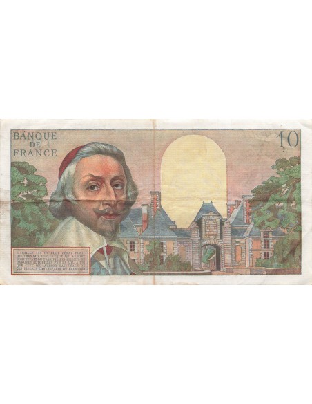 Cardinal de Richelieu 10 NF - Richelieu - 04-11-1960 - Série O.129 10 nf 1960