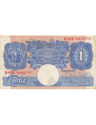 Royaume-Uni 1 Pound - Britannia - ND (1940-1948) - P.367 1 pound 1940