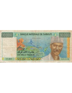 Djibouti 10000 Francs - Aptidon - ND (1999) - P.41 10000 francs 1999