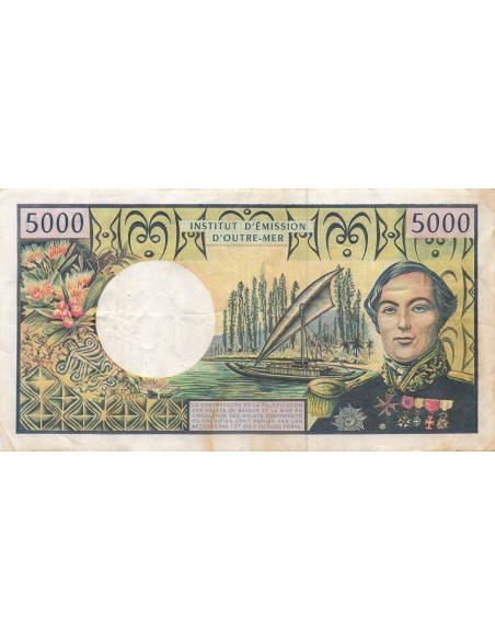 Polynésie Fr. Louis Antoine Bougainville 5000 Francs - Bougainville - Territoires fr. du Pacifique - ND (2002-03) - P.3 5000 fra