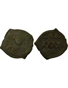 Empire Byzantin Phocas Classe II 1 follis Cuivre An 6 (607-608) Nicomédie