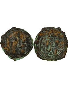 Empire Byzantin Héraclius Classe II 1 follis Cuivre An 3 (612-613) Nicomédie